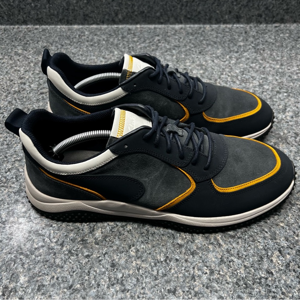 Clarks Puxton Run Comfort Oxford Shoes Sneakers Blue | Men’s Size 12